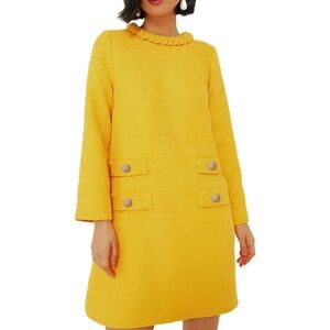 New Tuckernuck inspired Women’s Long Sleeve Tweed Dress Crew Neck Mini Dress.